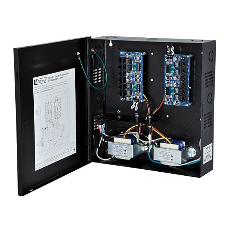 Altronix HUBSAT82DIV | 8 Channel UTP Passive Transceiver Hub Integrated Isolated Power Supply with 8 x HubWayAv Video Balun/Combiners