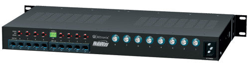 Altronix HUBWAY83CDS | 8 Channel Passive UTP Transceiver Hub with Integral Camera Power, Video/Data up to 750 ft, 5 amp total current