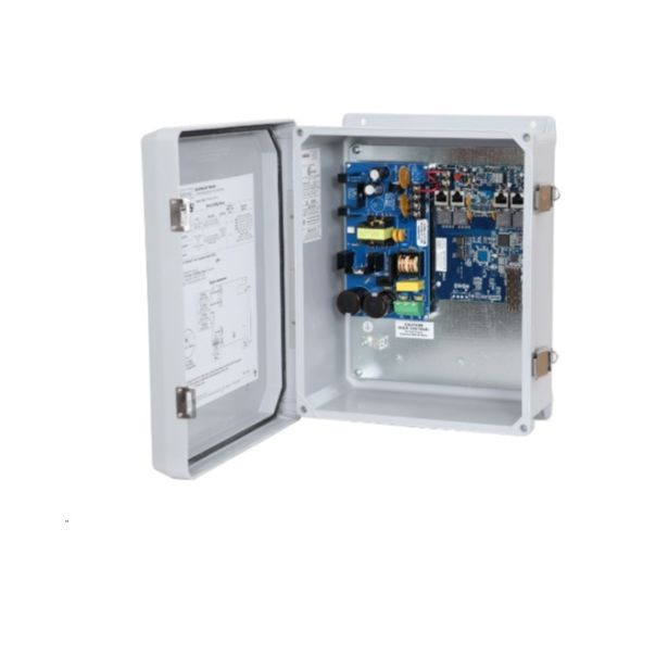 Altronix NETWAY4E1WP | 4-port Hardened PoE Switch with Power Supply/Charger; NEMA4/4X, IP66 rated Outdoor enclosure