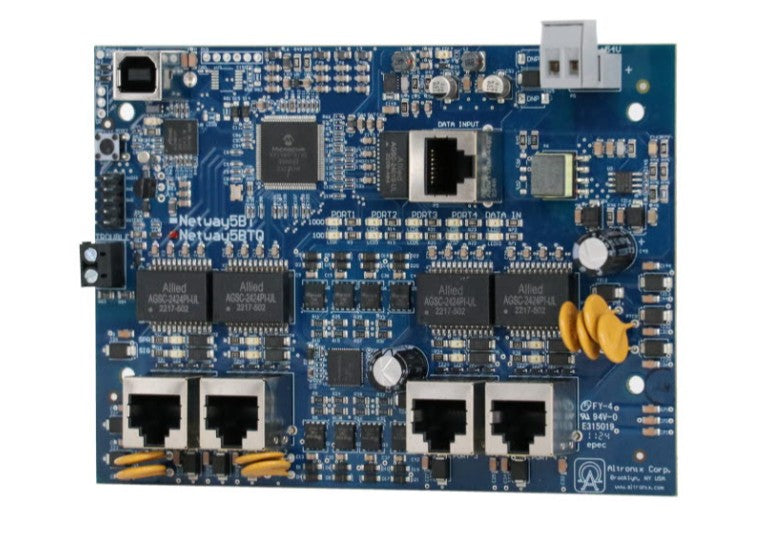 Altronix NETWAY5BTQ | 5-port Managed Hardened 802.3bt 4P PoE Switch Board