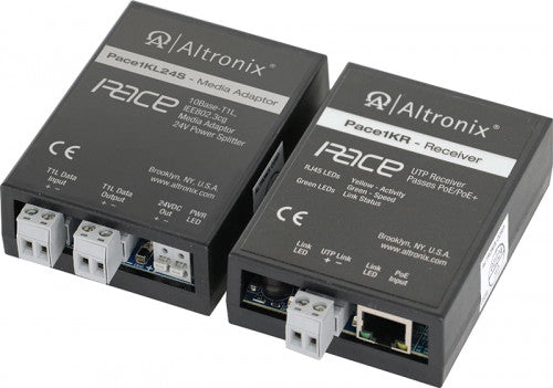 Altronix PACE1KRL24S | Single Pair Ethernet Media Adapters Kit, IEEE 802.3cg Ethernet, 10Base-T1L SPE over UTP, 24VDC Power Output