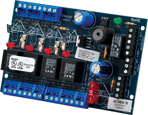 Altronix ACM4CB | Access Power Controller, 4 PTC Class 2 Relay Outputs, FAI, Board