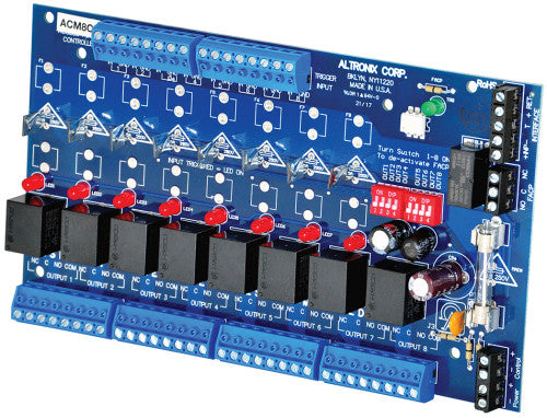 Altronix ACM8CB | Access Power Controller, 8 PTC Class 2 Relay Outputs, FAI, Board