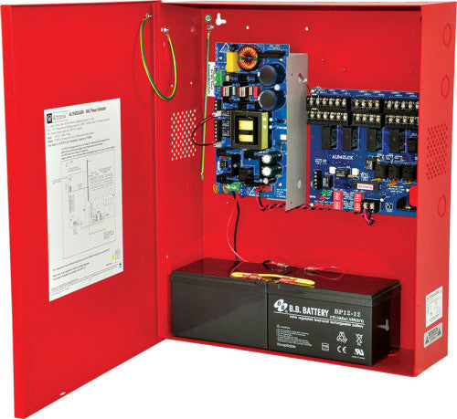 Altronix AL1042ULADA | NAC Power Supply, 4 Class A or 4 Class B Outputs, 24VDC @ 10A, 120VAC, Red BC600 Enclosure