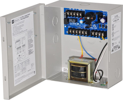 Altronix AL175UL | Access Control Power Supply Charger, 2 PTC Class 2 Outputs, 12/24VDC @ 1.75A, 115VA, BC100 Enclosure