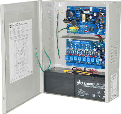 Altronix AL400ACMCB220 | Access Power Controller w/ Power Supply/Charger, 8 PTC Class 2 Relay Outputs, 12/24VDC @ 4A, FAI, 220VAC, BC400 Enclosure
