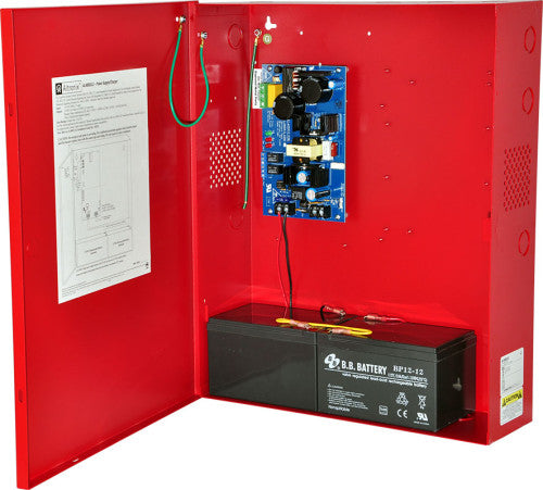 Altronix AL400ULXJ | Power Supply Charger, Single Class 2 Output, 12/24VDC @ 4A, 115VAC, Red BC600 Enclosure