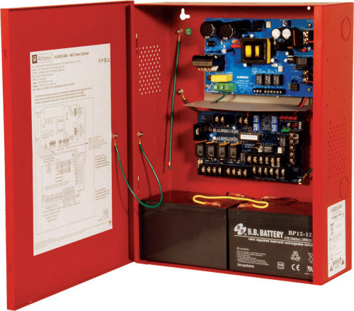 Altronix AL602ADA220 | NAC Power Supply, 2 Class A or 4 Class B Outputs, 24VDC @ 6.5A, 220VAC, Red BC400 Enclosure