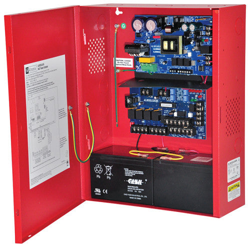 Altronix AL802ADA220 | NAC Power Supply, 2 Class A or 4 Class B Outputs, 24VDC @ 8A, 220VAC, Red BC400 Enclosure