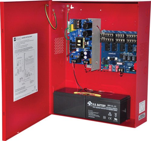 Altronix AL842ADA220 | NAC Power Supply, 4 Class A or 4 Class B Outputs, 24VDC @ 8A, 220VAC, Red BC600 Enclosure
