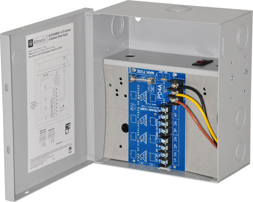 Altronix ALTV244300CB | CCTV Power Supply, 4 PTC Outputs, 24/28VAC @ 12.5A, 115VAC, BC100M Enclosure