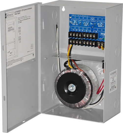 Altronix ALTV248300CB | CCTV Power Supply, 8 PTC Outputs, 24/28VAC @ 14A, 115VAC, BC200 Enclosure