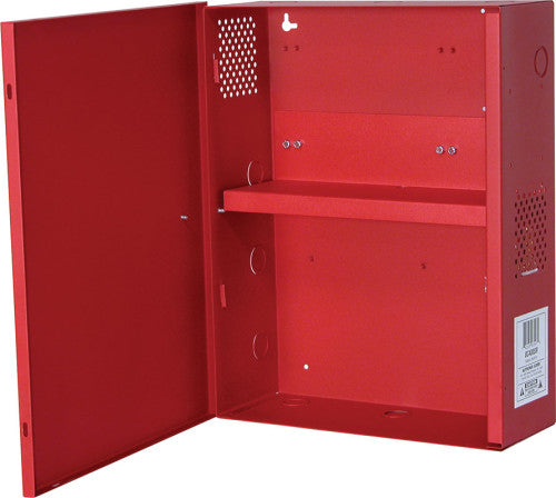 Altronix BC400SR | Enclosure, 15.5"H x 12.25"W x 4.5"D, Red, 19 Gauge, Indoor, includes battery shelf