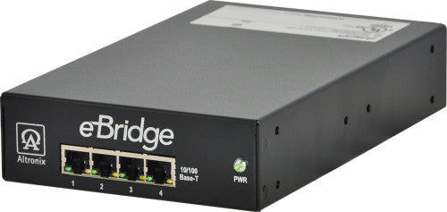 Altronix EBRIDGE4CR | EoC 4 Port Receiver, 25Mbps per port, Passes silmultaneous composite video, 24/56VDC or 24VAC, Requires Compatible Transceiver