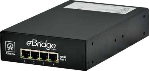Altronix EBRIDGE4PCRM | EoC 4 Port Receiver, 25Mbps per port, Passes PoE/PoE+, Requires Compatible Transceiver