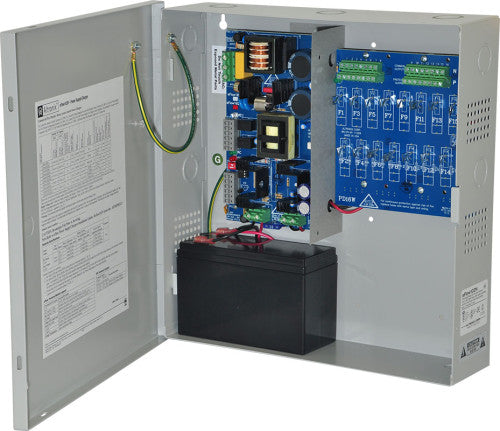 Altronix EFLOW102N16DV | Power Supply Charger, 16 PTC Class 2 Outputs, 12VDC @ 10A, Aux Output, FAI, LinQ2 Ready, 220VAC, BC300 Enclosure