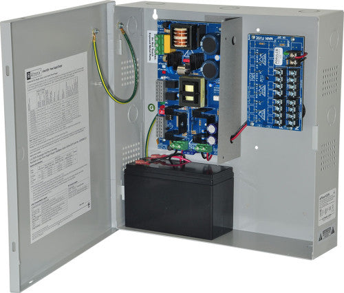 Altronix EFLOW102N8D | Power Supply Charger, 8 PTC Class 2 Outputs, 12VDC @ 10A, Aux Output, FAI, LinQ2 Ready, 115VAC, BC300 Enclosure