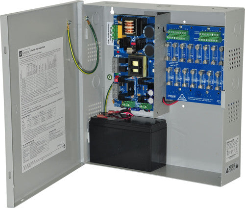Altronix EFLOW102NX16V | Power Supply Charger, 16 Fused Outputs, 12VDC @ 10A, Aux Output, FAI, LinQ2 Ready, 220VAC, BC400 Enclosure