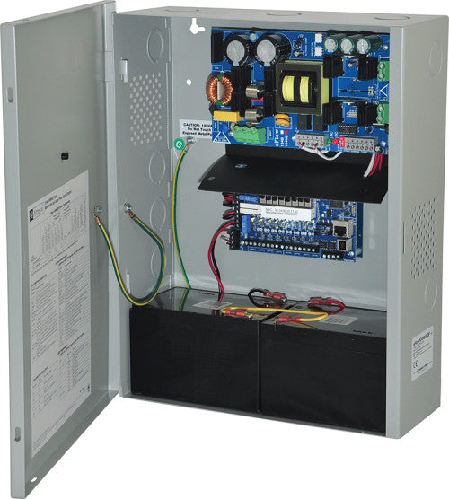 Altronix EFLOW104NK8DQP | Networkable Dual Output Power Supply/Charger, 8 PTC protected Auxiliary Class 2 power-limited outputs