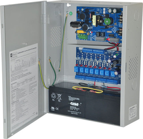Altronix EFLOW4NA8D | Access Power Controller w/ Power Supply/Charger, 8 PTC Class 2 Relay Outputs, 12/24VDC, 4A, Aux Output, FAI, 115VAC, BC400 Enclosure