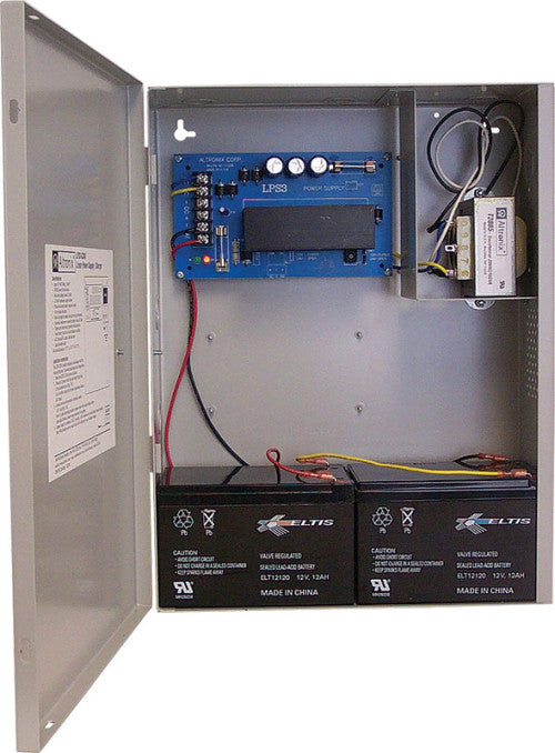 Altronix LPS3C24X | Linear Power Supply/Charger, Single Class 2 Output, AC Fail Supervision, 24VDC @ 2.5A, 115VAC, BC400 Enclosure