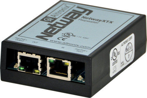 Altronix NETWAYXTX | Ethernet Extender, 1 Port, 10/100, Passes PoE/PoE+, Extends Data additional 100m