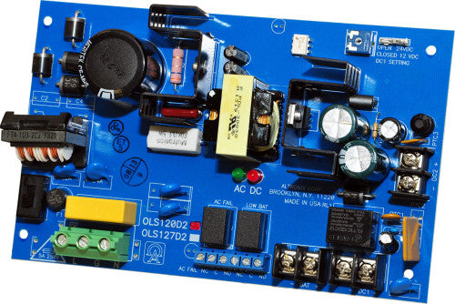 Altronix OLS120D2 | Power Supply Charger, Dual Output, 12/24VDC @ 4A, 115/220VAC, Board