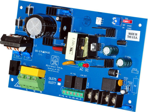 Altronix OLS75 | Power Supply Charger, Single Output, 12/24VDC @ 2.5A, 115/230VAC, Board