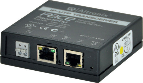 Altronix PACE1PTM | Long Range Ethernet Single Port Transceiver, 100Mbps per port, Passes PoE/PoE+, Requires Compatible Receiver