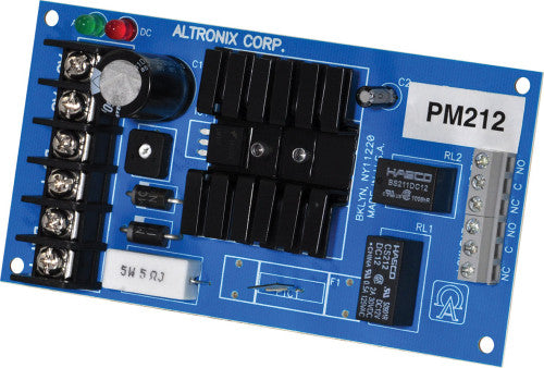 Altronix PM212 | Linear Power Supply/Charger, Single Output, 12VDC @ 1A, 16VAC, Board