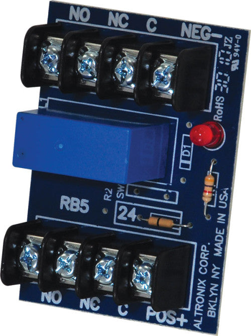 Altronix RB524 | Relay Module, 24VDC, DPDT Contacts @ 5A - 220VAC/28VDC