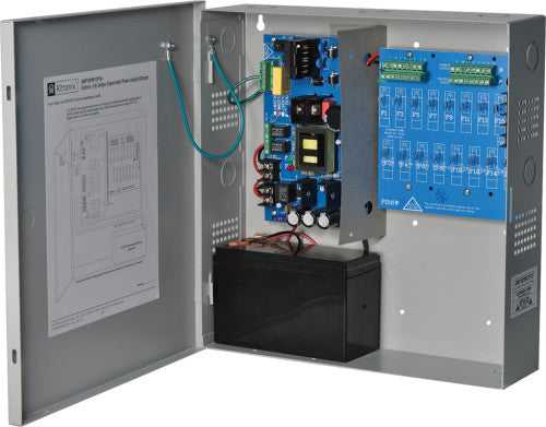 Altronix SMP10PM12P16CB | Power Supply Charger, 16 PTC Outputs, 12VDC @ 10A, 115VAC, Supervision, BC300 Enclosure