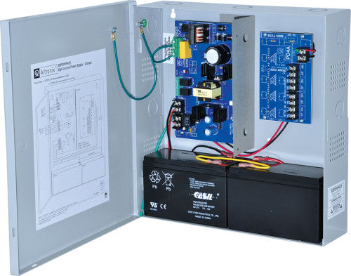 Altronix SMP3PMP4CB | Power Supply Charger, 4 PTC Outputs, 12/24VDC @ 2.5A, 115/220VAC, Supervision, BC300 Enclosure