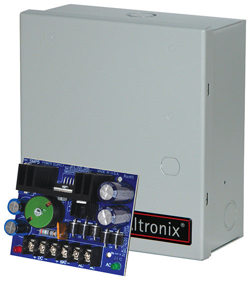 Altronix SMP5E | Power Supply/Charger Kit, Single Output, 6/12/24VDC @ 4A, 24/28VAC, BC100 Enclosure