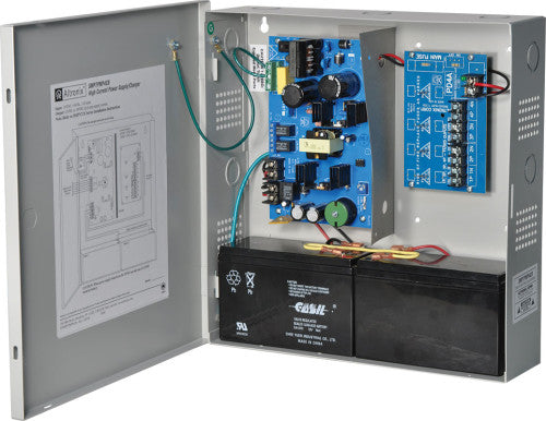 Altronix SMP7PMP4CB220 | Power Supply Charger, 4 PTC Outputs, 12/24VDC @ 6A, 220VAC, Supervision, BC300 Enclosure