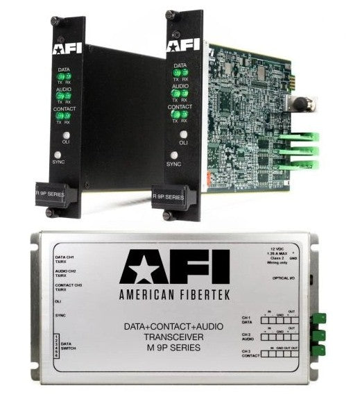 American Fibertek MT-9P59C | Multi-protocol Bi-directional Data & Contact, Module Transmitter, 1 Fiber