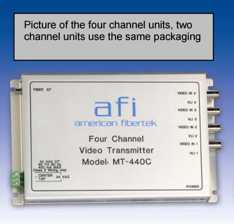 American Fibertek MT220C | Two Channel FM Video Module Transmitter