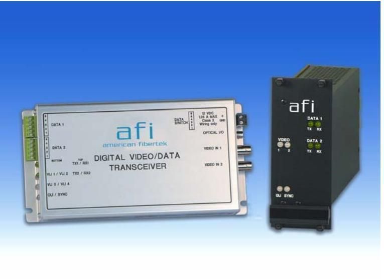 American Fibertek RR745C | 4-Ch Video w/ 2 MPD Data Rack Card Receiver
