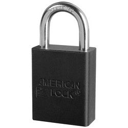 American Lock Company A1105BLK KD | Black Safety Padlock, Aluminum, Keyed Different, 5-Pin, 1" Clearance