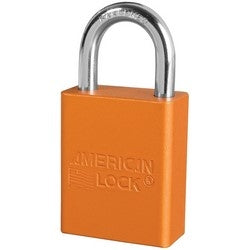 American Lock Company A1105ORJ KD | Orange Safety Padlock, Aluminum, Keyed Different, 5-Pin, 1" Clearance