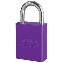 American Lock A1105PRP KD | Safety Padlock, Purple Aluminum, 5-Pin, 1" Shackle, Keyed Different