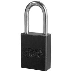 American Lock Company A1106BLK KD | Black Safety Padlock, Aluminum, Keyed Different, 5-Pin, 1-1/2" Clearance