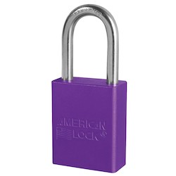 American Lock Company A1106PRP KD | Padlock, 112 Wide, 3/4" Thick, Purple, 112 Shackle