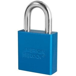 American Lock A1205BLU KA 63387 | Aluminum Rekeyable Padlock, Blue, 5-Pin, 1-1/8" Shackle, Keyed Alike 63387