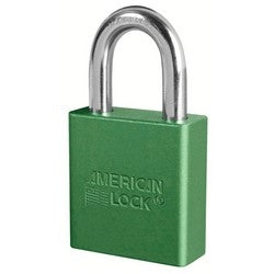 American Lock A1205GRN KZ | Aluminum Rekeyable Padlock, Green, 5-Pin, 1-1/8" Shackle, Zero-Bitted
