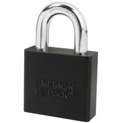 American Lock Company A1305BLK KZ | Black Aluminum Padlock, Rekeyable, Zero-Bitted, 5-Pin, 1-1/8" Clearance