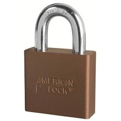 American Lock A1305BRN KD | Brown Aluminum Rekeyable Padlock, 5-Pin, 1-1/8" Shackle, Keyed Different