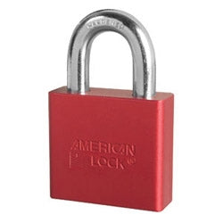 American Lock A1305RED KZ | Rekeyable Padlock, Zero-Bitted, Red Aluminum Body, 2" W x 3/4" T, 1-1/8" Clearance Boron Shackle