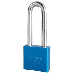 American Lock A1307BLU KZ | Blue Aluminum Padlock, 5-Pin, 3" Shackle, Zero-Bitted