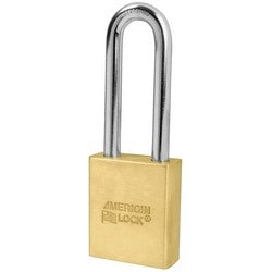 American Lock Company A3902SWO | Brass Padlock, LFIC Compatible, 5/16" x 3" Clearance, No Cylinder